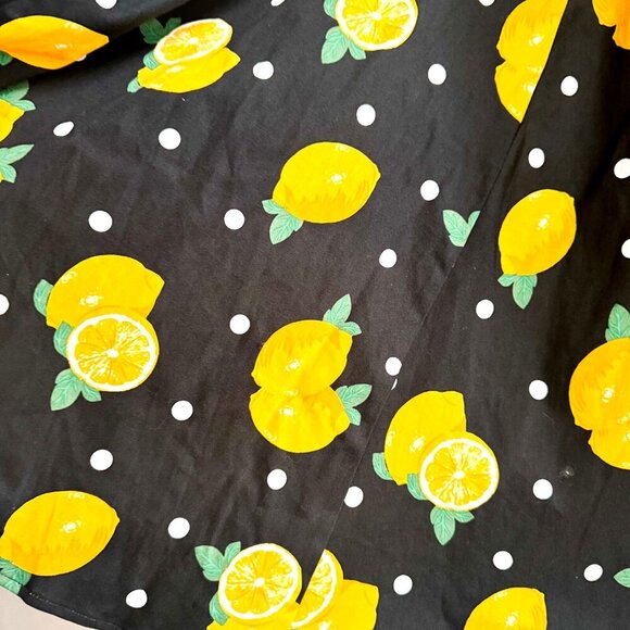 Collectif Lemon Print Skater Skirt 3X NWT - Picture 3 of 4